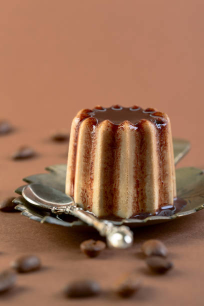 istock Coffee panna cotta with chocolate sauce. 1337092879