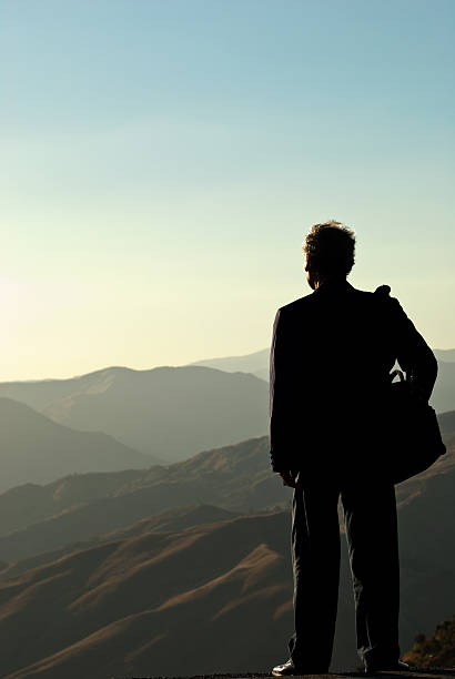 istock Silhouette of single mature man 133710094