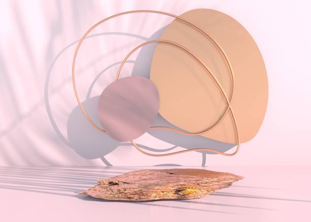 istock Stone podium on pastel background, for product display, Blank for mockup design. 3d render. 1337102937