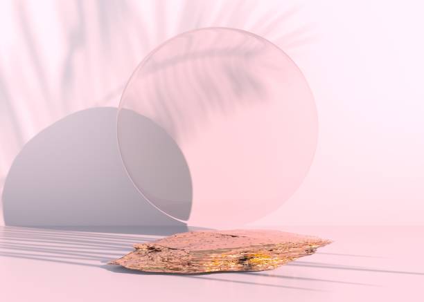 istock Stone podium on pastel background, for product display, Blank for mockup design. 3d render. 1337103159