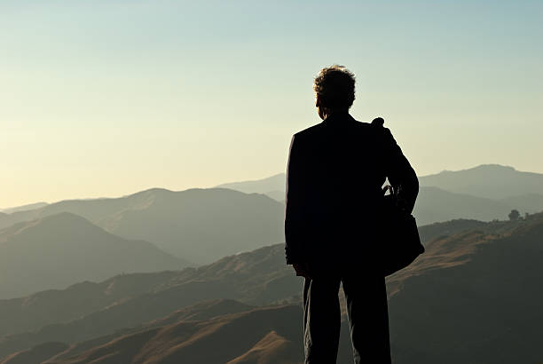 istock Silhouette of single mature man 133710388