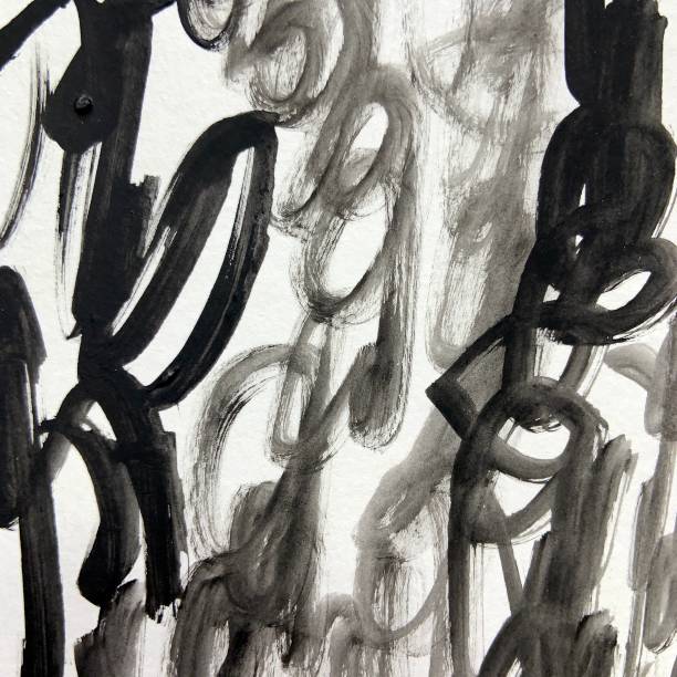 istock Black Watercolor Doodles 1337108118