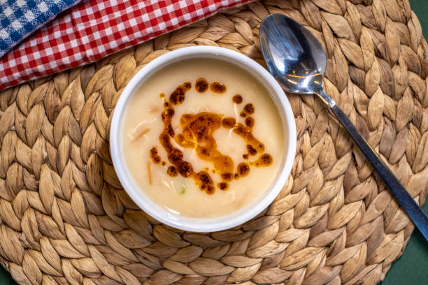 istock Creamy chicken soup with butter 1337110505