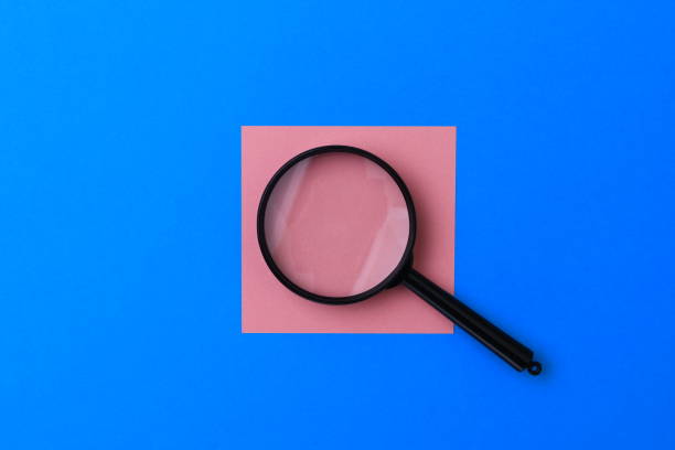 istock Black classic magnifying glass. Search symbol. Copy space for text 1337110568