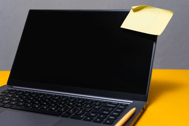 istock Blank Notes Writing New Messege Updates Ideas Next To Laptop. Showing Envelope Folding Sending Letters Post Address And Email Computer. 1337111717