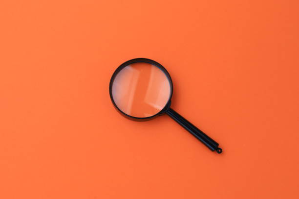 istock Black classic magnifying glass. Search symbol. Copy space for text 1337118515
