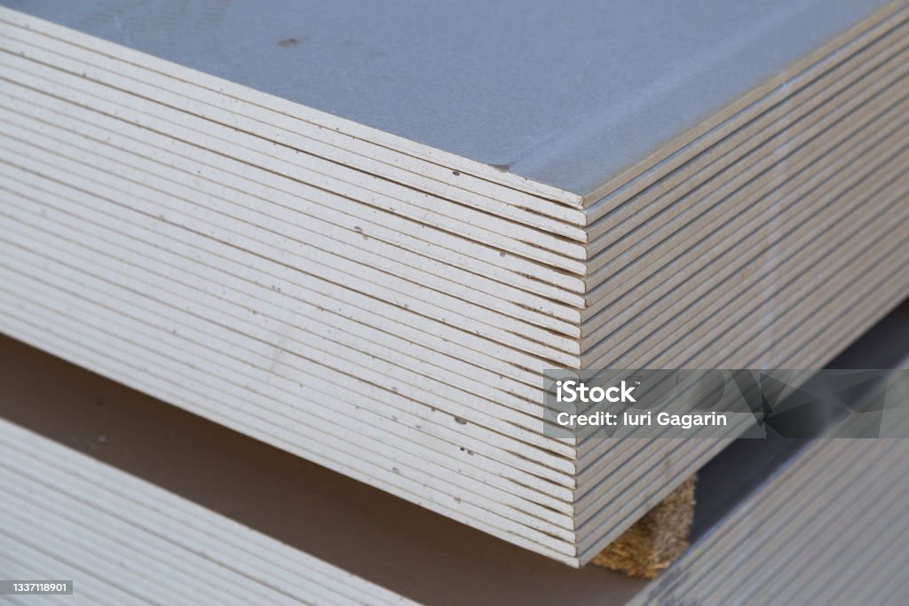 Drywall Stack A Stack Of Drywall Sheets Is Stored In A Wholesale Warehouse Selective ...