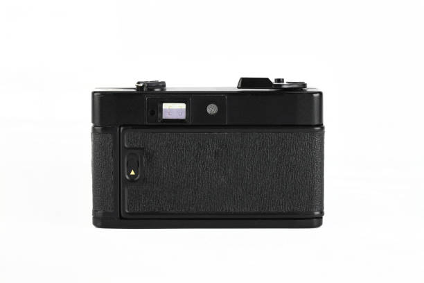 istock The old 35mm. automatic scaling film camera on white background. 1337131953