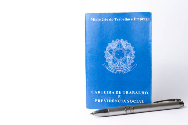 istock CTPS - Brazilian workbook and pen on white background with space for text. 1337134245