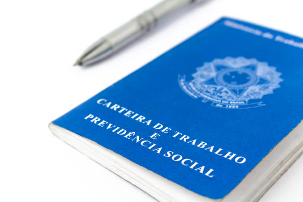 istock CTPS - Brazilian workbook and pen on white background with space for text. 1337134274