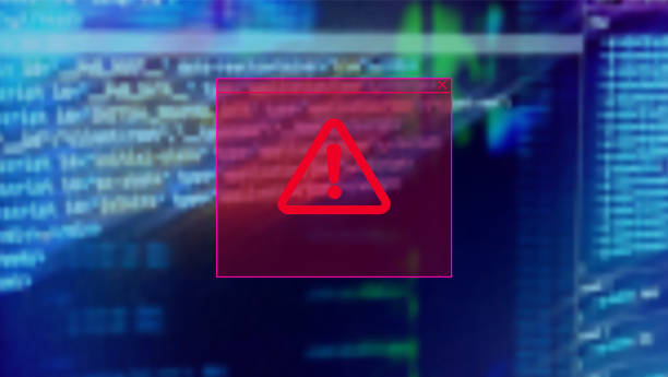 Futuristic Digital Technology Vector Background. Cyber Attack, Ransomware, Malware, Scareware vector art illustration