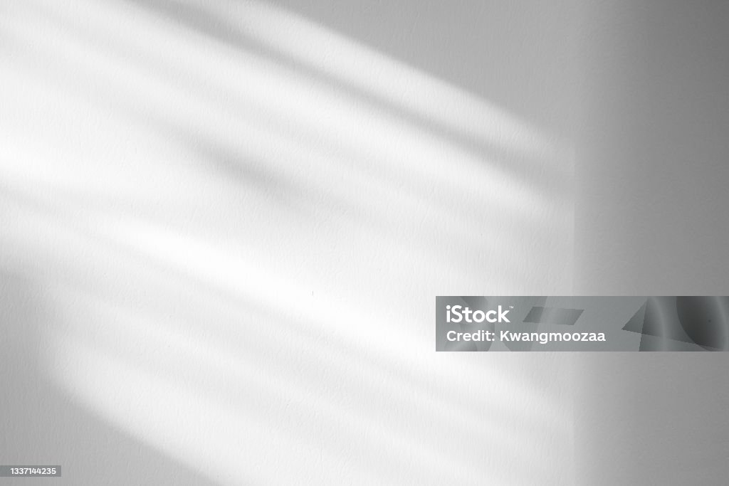 Window shadow drop on white wall background Wall - Building Feature Stock Photo