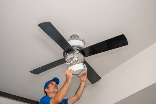 Removing the light cover on a fan