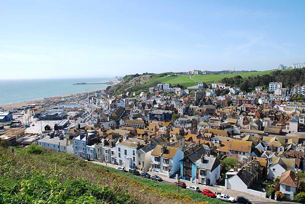 Hastings Old Town, England stock photo