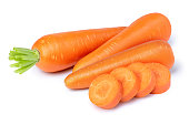 Carrots isolated on whith.