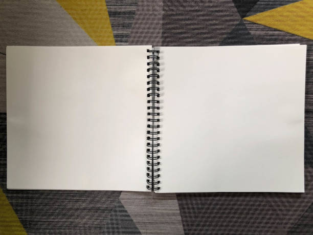 istock flat lay 2 blank pages of the note book for message 1337171831