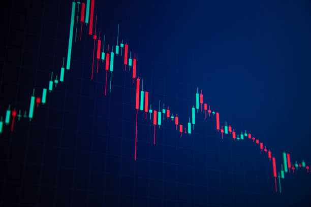 istock Close-up stock market chart 1337171870
