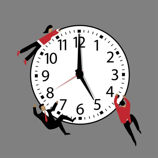Vector illustration of Not enough time