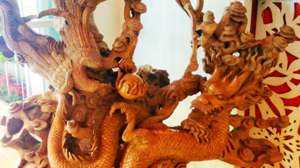 istock Wooden Dragon Carving Interior Decoration 1337173836