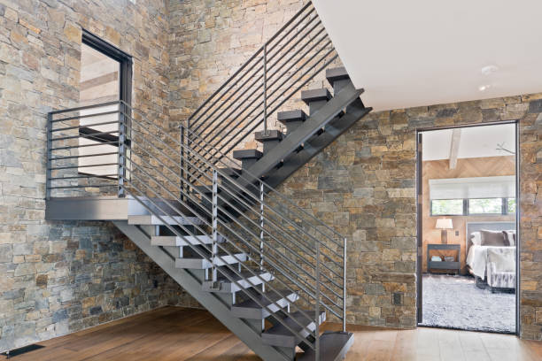 istock Metal stairway in new home 1337181546