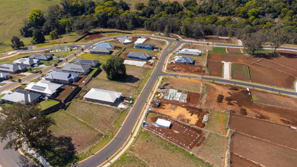istock Aerial View of Construction at a New Subdivision 1337182686