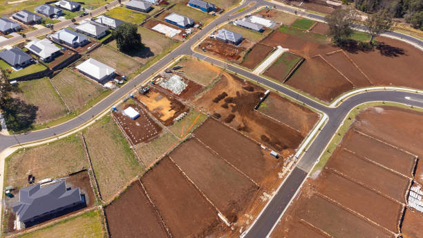 istock Aerial View of Construction at a New Subdivision 1337182708