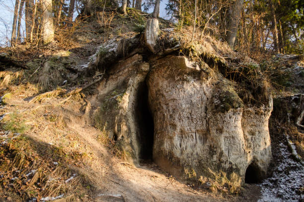 Maras chamber sand caves in Latvia.