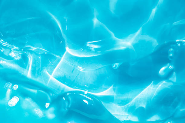 istock Blue Liquid cosmetic water gel smudged texture 1337189366