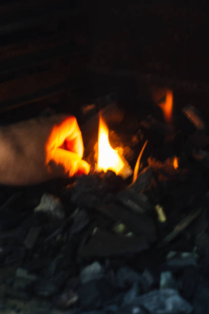 istock vertical photo of a fire pit and glowing embers for a barbecue 1337189603
