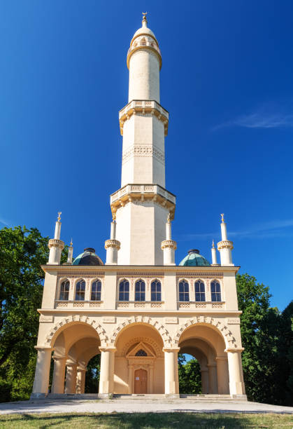 Minaret in Valtice Lednice area, In lednice castle park, Czech Republic