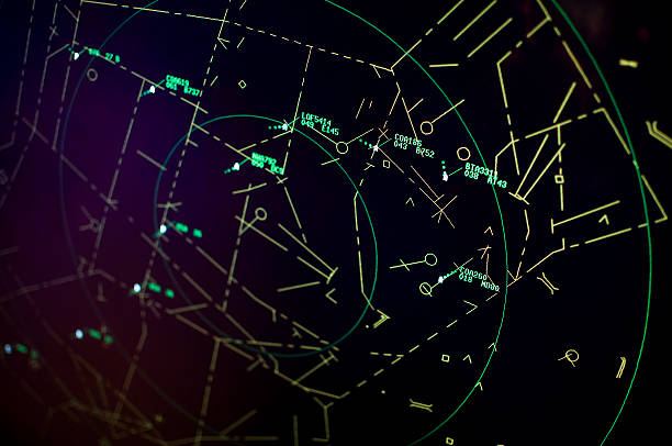 radar de control de tráfico aéreo - radar fotografías e imágenes de stock