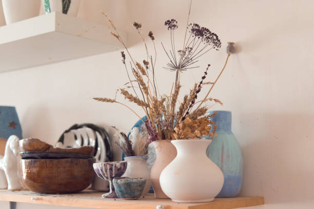istock homemade pottery in the workshop 1337195486