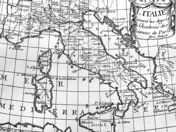 istock Antique world map, Italy. 1337197061