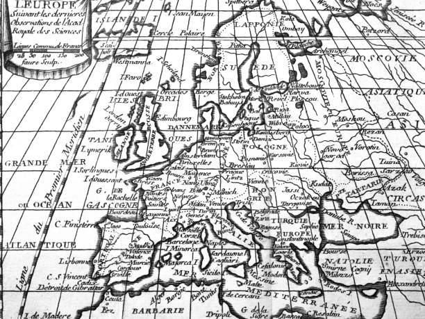 istock Antique world map, Europe. 1337197132