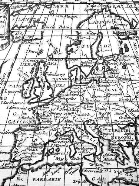 istock Antique world map, Europe. 1337197141