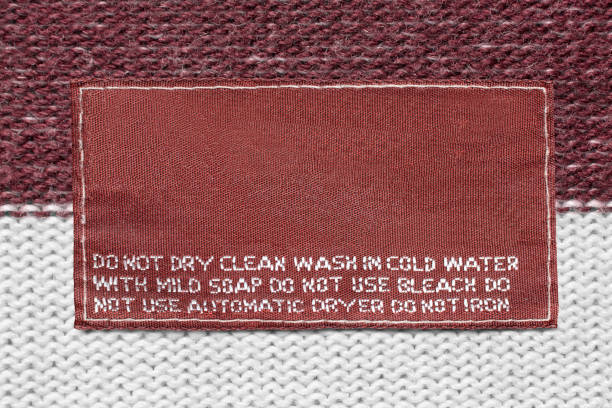 istock Care clothing label 1337197815