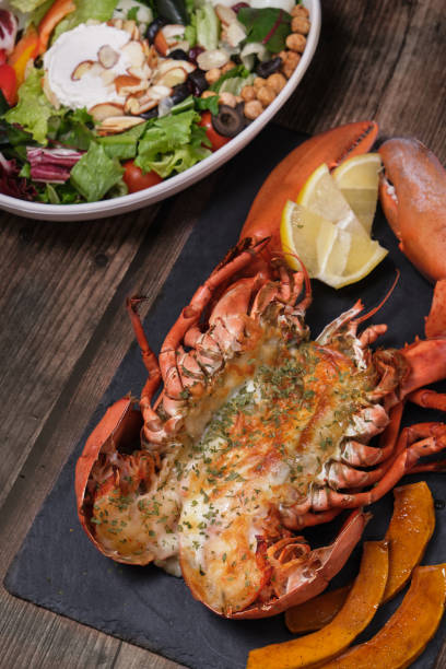 istock Grilled Lobster with Butter and Salad 1337198735