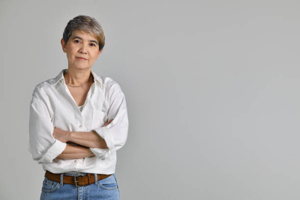 istock Woman gesturing on white background 1337205118