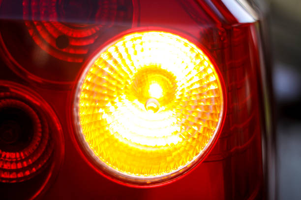 foreign car headlights. turn signals, signal lights. High quality photo