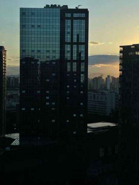 istock Residential building in the evening 1337207895