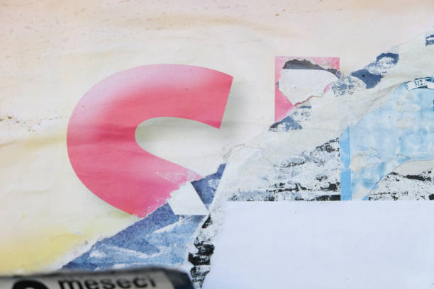istock Torn poster background. Ripped street poster texture. 1337210177