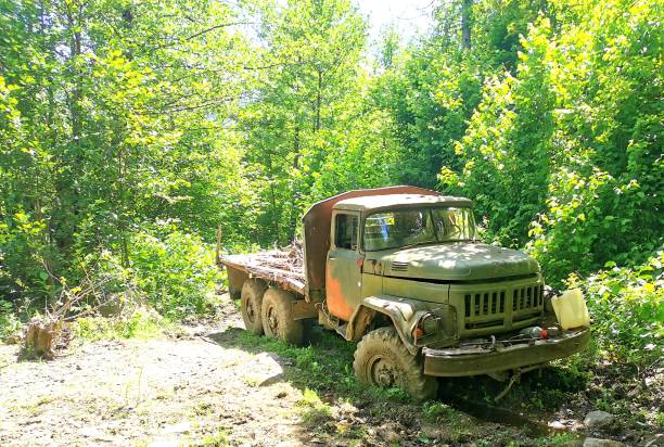 istock Soviet truck in Georgia 1337210216