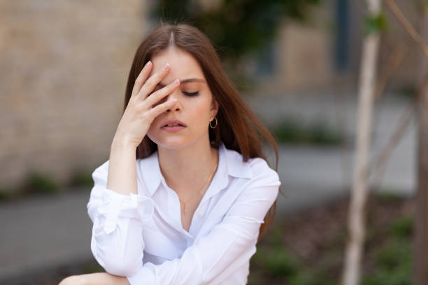 istock Headache in a young woman. Problems and depressive disorder 1337210376