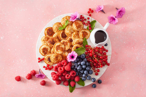 istock american mini pancake board with berries and maple syrup 1337213240