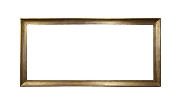 golden Frame isolated on white