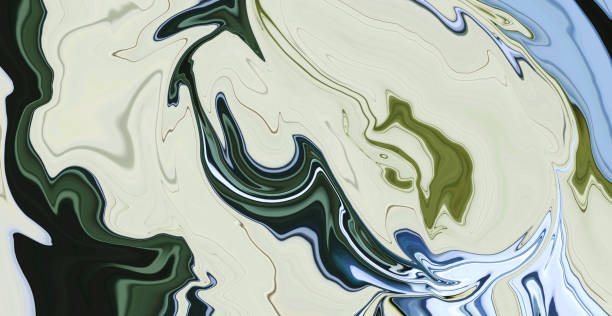 istock Abstract beige, dark green and blue natural background. Art trippy digital modern backdrop. New Innovation illustration. Vibrant banner. Template. Wave effect. Rock. Marble texture. Futuristic Flyer. 1337214948