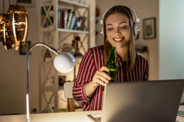 istock Online party on a video call 1337215127