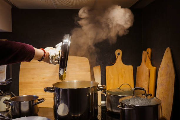 istock Pot with Steam Rising 1337216595