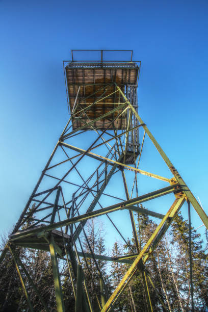 istock Upward view on old lookout tower in Sweden 1337217597