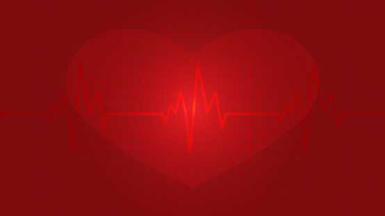 Heartbeat, pulse, monitor, graphic, heart vector stock.